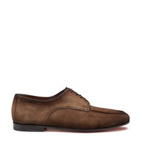 Men's brown suede Derby lace-up - Santoni - 1