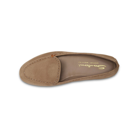 Women's pink suede loafer - Santoni - 5