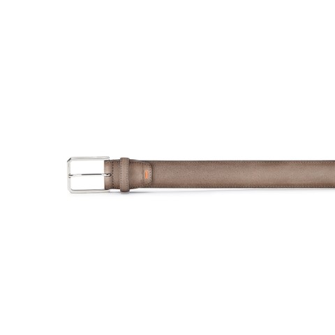 Beige suede adjustable belt - Santoni - 2