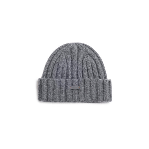 Grey cashmere beanie - Santoni - 1