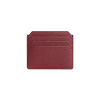 Red tumbled leather credit card holder - Santoni - 2