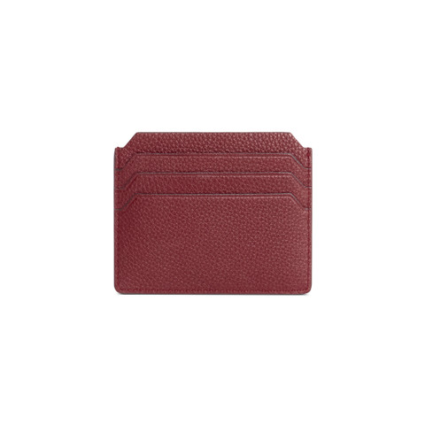 Red tumbled leather credit card holder - Santoni - 2