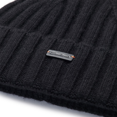 Black cashmere beanie - Santoni - 3