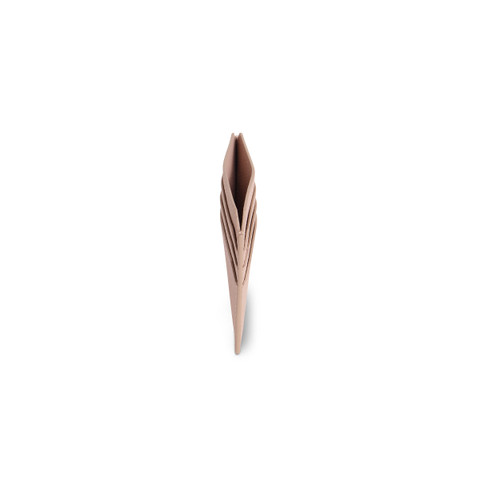 Pink tumbled leather credit card holder - Santoni - 3
