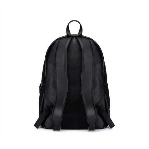 Black leather backpack - Santoni - 4