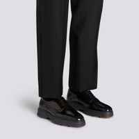 Men's black leather Easy Nova Derby shoe - Santoni - 2