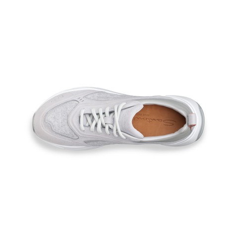 Women's grey suede sneaker - Santoni - 4