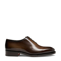 Men's dark brown leather Oxford shoe - Santoni - 1