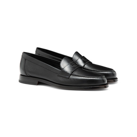 Mocassin en cuir noir pour femme - Santoni - 2