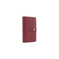Red tumbled leather document holder - Santoni - 2