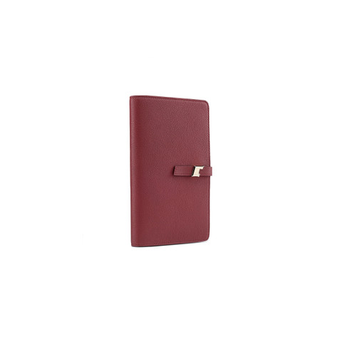 Red tumbled leather document holder - Santoni - 2