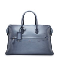 Light blue leather weekend bag - Santoni - 1