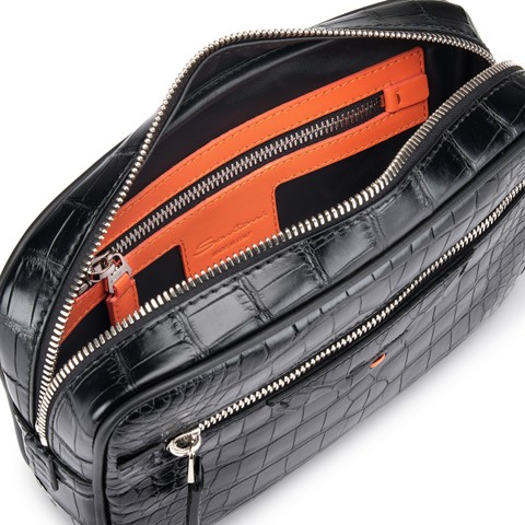 Black leather beauty case - Santoni - 3