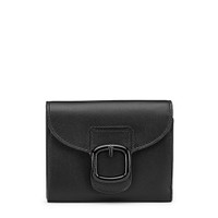 Black leather wallet with coin pocket - Santoni - 1