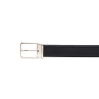 Men's polished blue leather adjustable belt - Santoni - 2