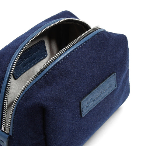 Cream, cloth and shoehorn kit with wool pouch - Santoni - 3