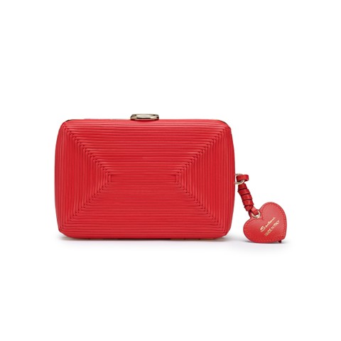 Red leather crossbody bag - Santoni - 4