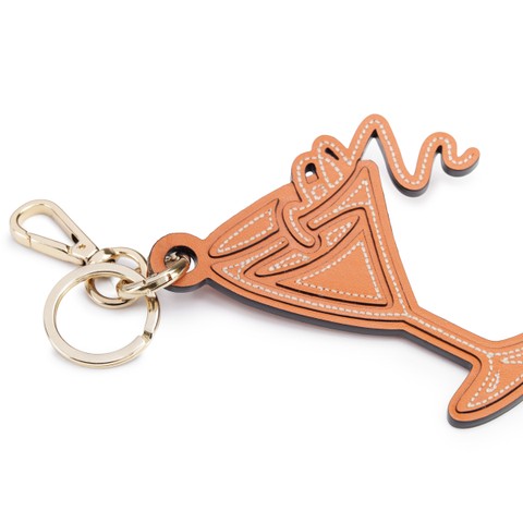 Llavero de piel naranja - Santoni - 3
