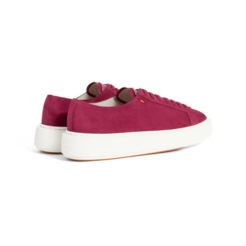 Women's red suede sneaker - Santoni - 3