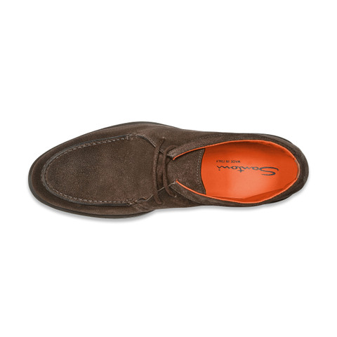 Men's dark brown suede desert boot - Santoni - 5