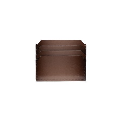 Brown leather credit card holder - Santoni - 4