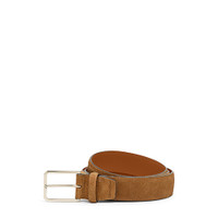 Men's light brown suede adjustable belt - Santoni - 1