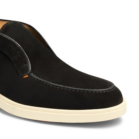 Men's black suede desert boot - Santoni - 5