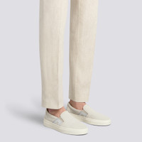 Men's grey suede slip-on sneaker - Santoni - 2