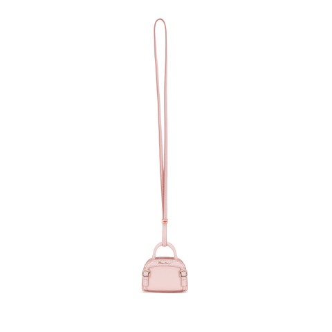 Pink leather bag charm - Santoni - 1