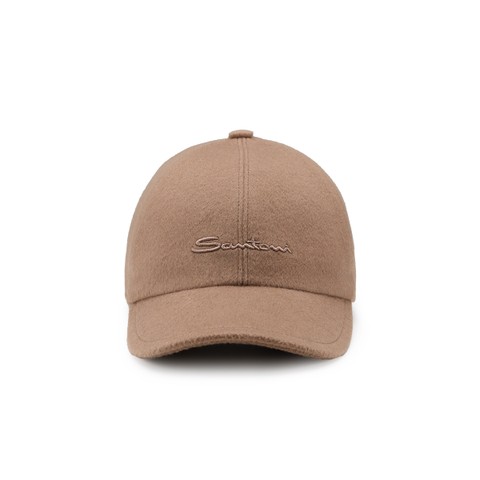 Beige cashmere baseball hat - Santoni - 1