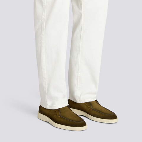 Stivaletto desert da uomo in suede verde - Santoni - 2