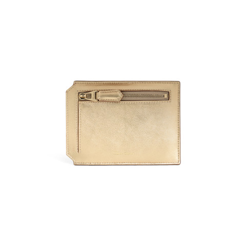 Gold laminated leather document holder - Santoni - 3