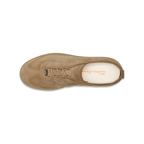 Women's light brown suede sneaker - Santoni - 5