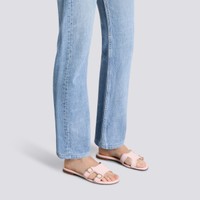 Women's pink leather Didi slide sandal - Santoni - 2