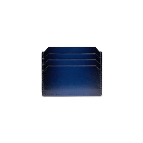 Blue leather credit card holder - Santoni - 4