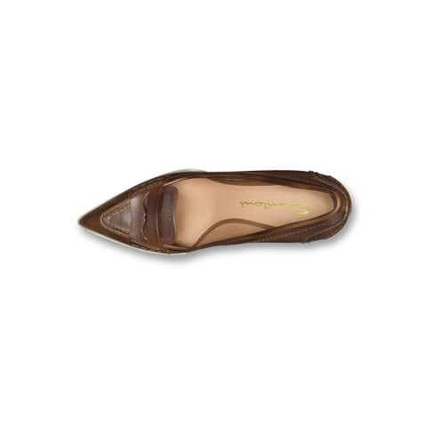 Women's brown leather high-heel pump - Santoni - 4