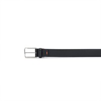 Black tumbled leather adjustable belt - Santoni - 2