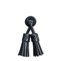 Black leather Santoni Icona Serpentine tassels - Santoni - 1