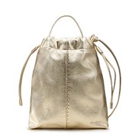 Gold leather crossbody bag - Santoni - 1
