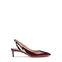Women's burgundy patent leather mid-heel slingback - Santoni - 1