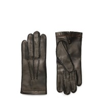 Black leather gloves - Santoni - 1