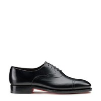 Men's black leather Oxford lace-up - Santoni - 1