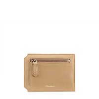 Beige tumbled leather document holder - Santoni - 1