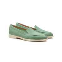 Women's green suede loafer - Santoni - 2