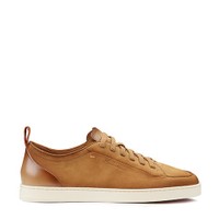 Men's light brown nubuck Santoni Off-duty sneaker - Santoni - 1