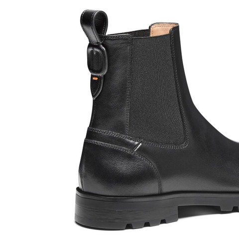 Women’s black leather Chelsea boot - Santoni - 6
