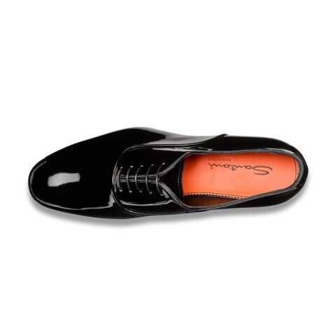 Men's black patent leather Oxford shoe - Santoni - 5