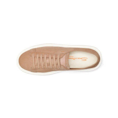 Sneaker en daim couleur naturelle pour femme - Santoni - 5