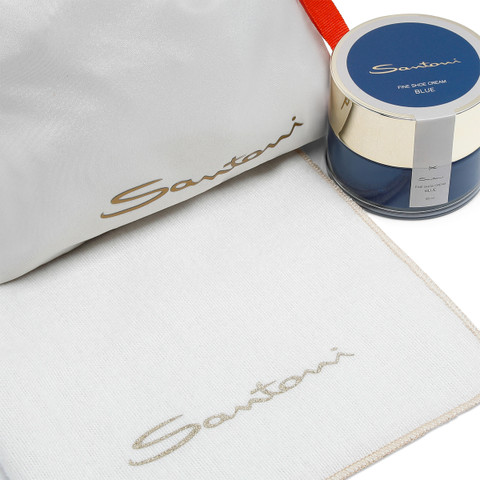 Shoe care kit with cream and polishing cloth - Santoni - 2