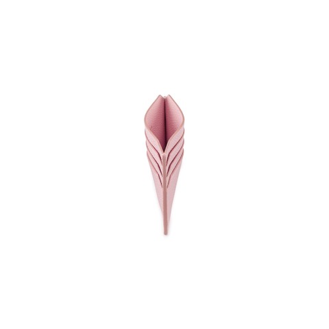 Pink tumbled leather credit card holder - Santoni - 3